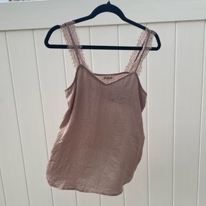Vici doll, tank top with lace straps, pastel pink.